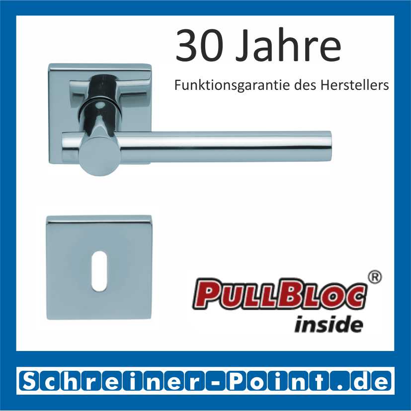 Scoop Maxima quadrat PullBloc Quadratrosettengarnitur, Rosette Edelstahl poliert